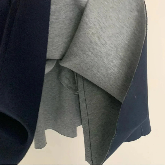 T Alexander Wang Jersey Bonded Neoprene Box Pleat  Skirt Navy M - Picture 10 of 11